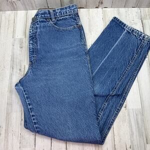 VTG 80s Calvin Klein Womens 12 High Rise Straight Leg Blue Mom Jeans USA Made